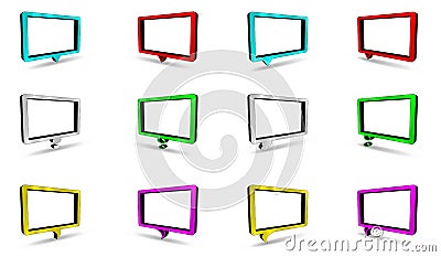 Colored dialog bubbles Stock Photo