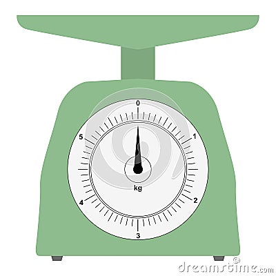 Colored, domestic weigh-scales Cartoon Illustration