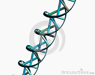 Colored double helix Stock Photo