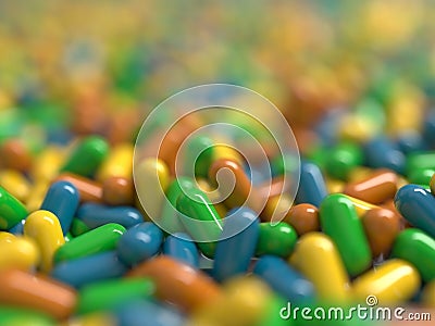 Colored dragee Stock Photo