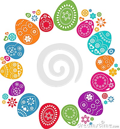 Colored Easter eggs Vector Illustration