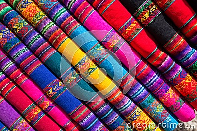 Colored fabric Stock Photo