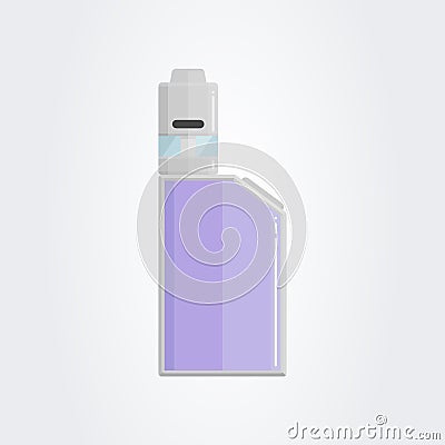 Colored flat vaping device. Part of big set. 03 Vector Illustration