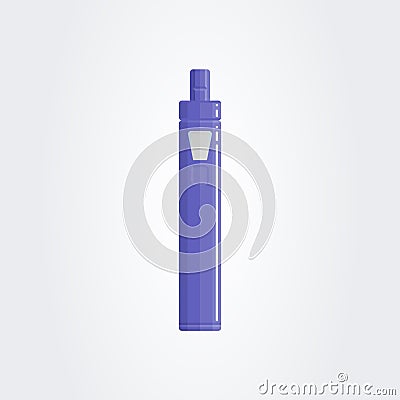 Colored flat vaping device. Part of big set. 01 Vector Illustration