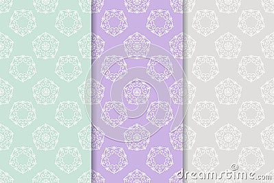 Colored flower pattern. Seamless background Vector Illustration