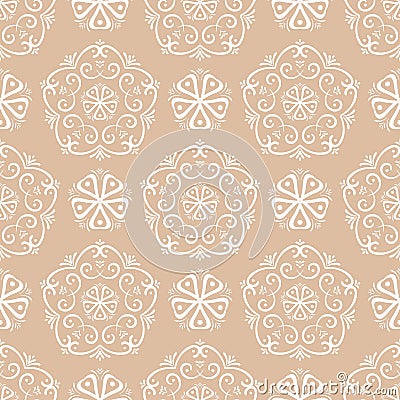 Colored flower pattern. Seamless background Vector Illustration