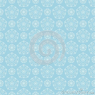 Colored flower pattern. Seamless background Vector Illustration