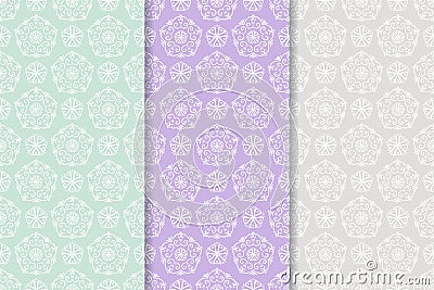 Colored flower pattern. Seamless background Vector Illustration