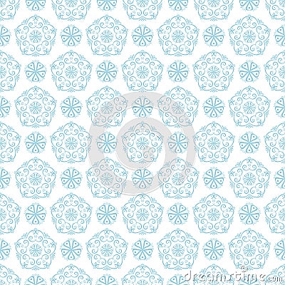 Colored flower pattern. Seamless background Vector Illustration