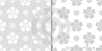 Colored flower pattern. Seamless background Vector Illustration