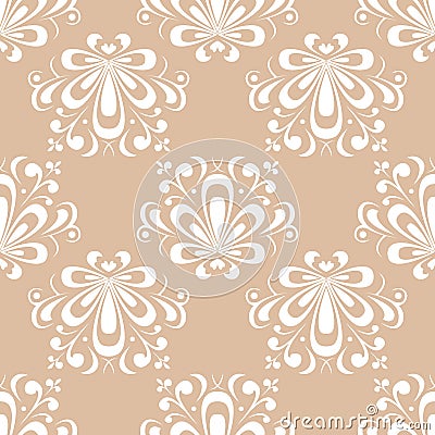 Colored flower pattern. Seamless background Vector Illustration