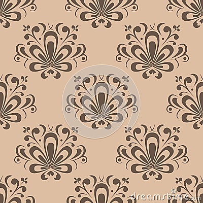 Colored flower pattern. Seamless background Vector Illustration