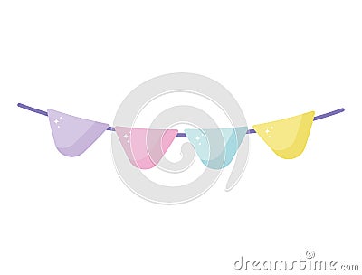 colored garland design Vector Illustration