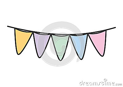 colored garland illustration Vector Illustration