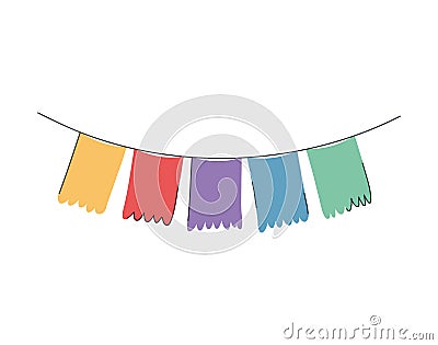 colored garland illustration Vector Illustration