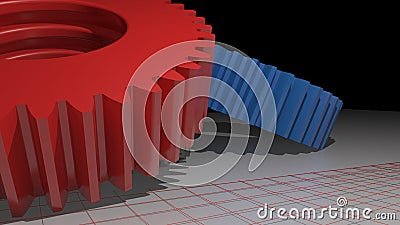 Colored gears Stock Photo