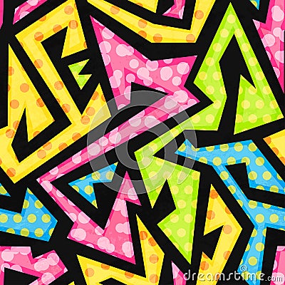 Colored geometric seamless pattern Vector Illustration