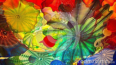 Colored glass art Editorial Stock Photo