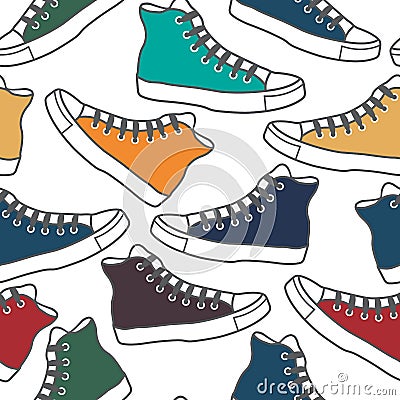 Colored gumshoes Vector Illustration