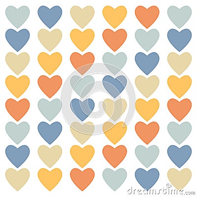 Colored heart background Vector Illustration