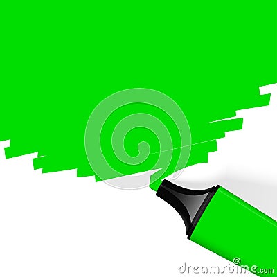 Colored Highlighter with marking Vector Illustration