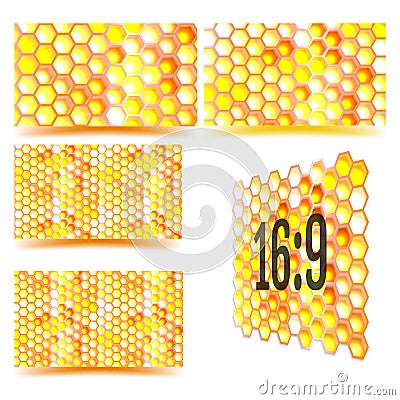 Colored honeycomb, with luminosity and shadows. It can be used a Vector Illustration