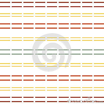 Colored horizontal dashed lines. Cartoon Illustration