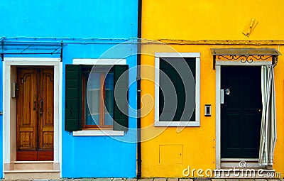 Colored houses of Burano Stock Photo