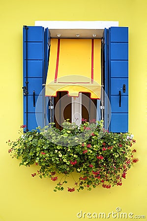 Colored houses of Burano Stock Photo