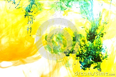 Colored ink cloud grows in water3 Stock Photo