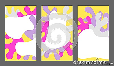 Colored intersecting spots. Design templates for social media stories Stock Photo