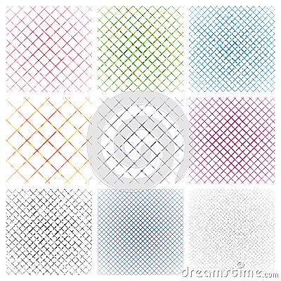 Colored lattice texture. Geometric grid, mesh. Abstract grating, grill lines background, pattern Vector Illustration
