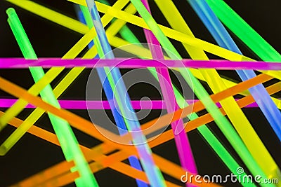 Colored lights fluorescent neon Stock Photo