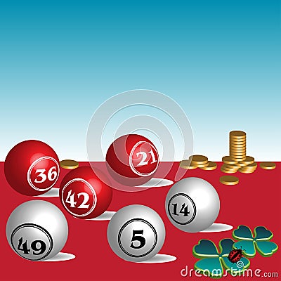Colored lottery balls Stock Photo