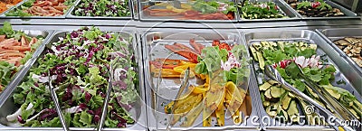 colored and mixed vegetable buffet Stock Photo