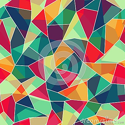 Colored mosaic seamless pattern Vector Illustration