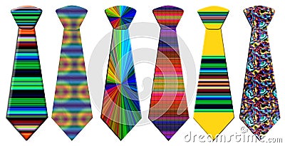 Colored neckties Stock Photo