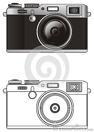 Two different photo apparatus Stock Photo