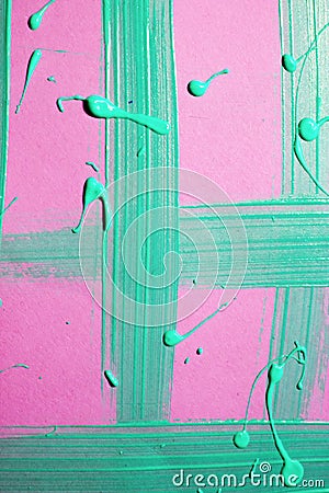 Blue Pink Paint Splats and Abstract Background Decoration Stock Photo