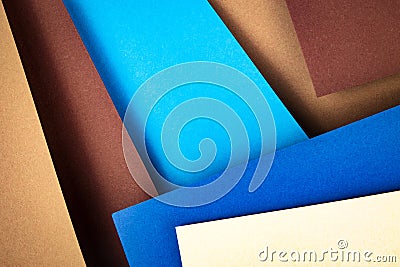 Colored paper in the composition Stock Photo