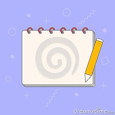 Colored paper sculpture background and spring memo notes illustration. Diary, notebook, paper, memo, spring note. Vector Vector Illustration