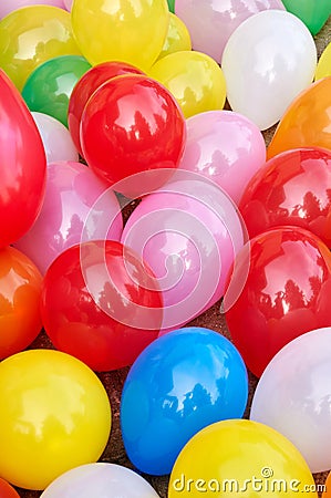 Colored party balloons Stock Photo