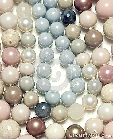 Colored pearls Stock Photo