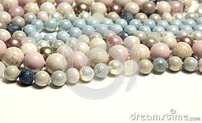 Colored pearls Stock Photo