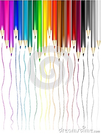 Colored pencil Vector Illustration