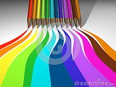 Colored pencil Stock Photo