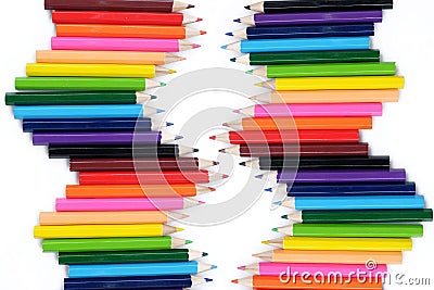 Colored pencil background Stock Photo