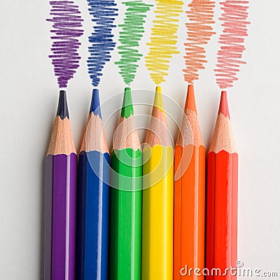 Colored pencil doodles Stock Photo