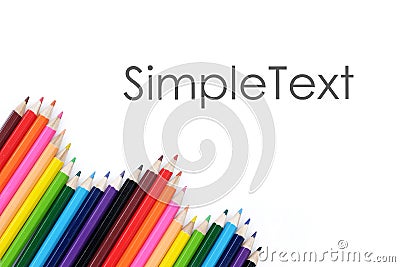 Colored pencil template Stock Photo