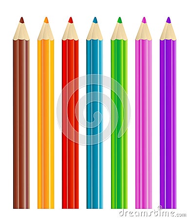 Colored pencils Vector Illustration